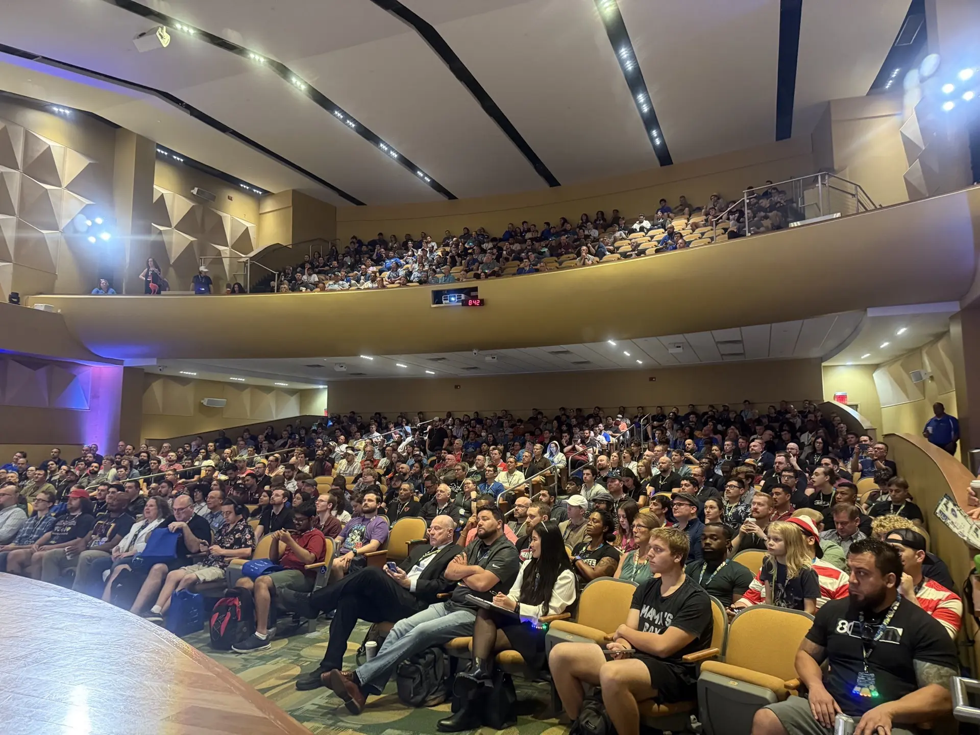Packed auditorium for the keynote