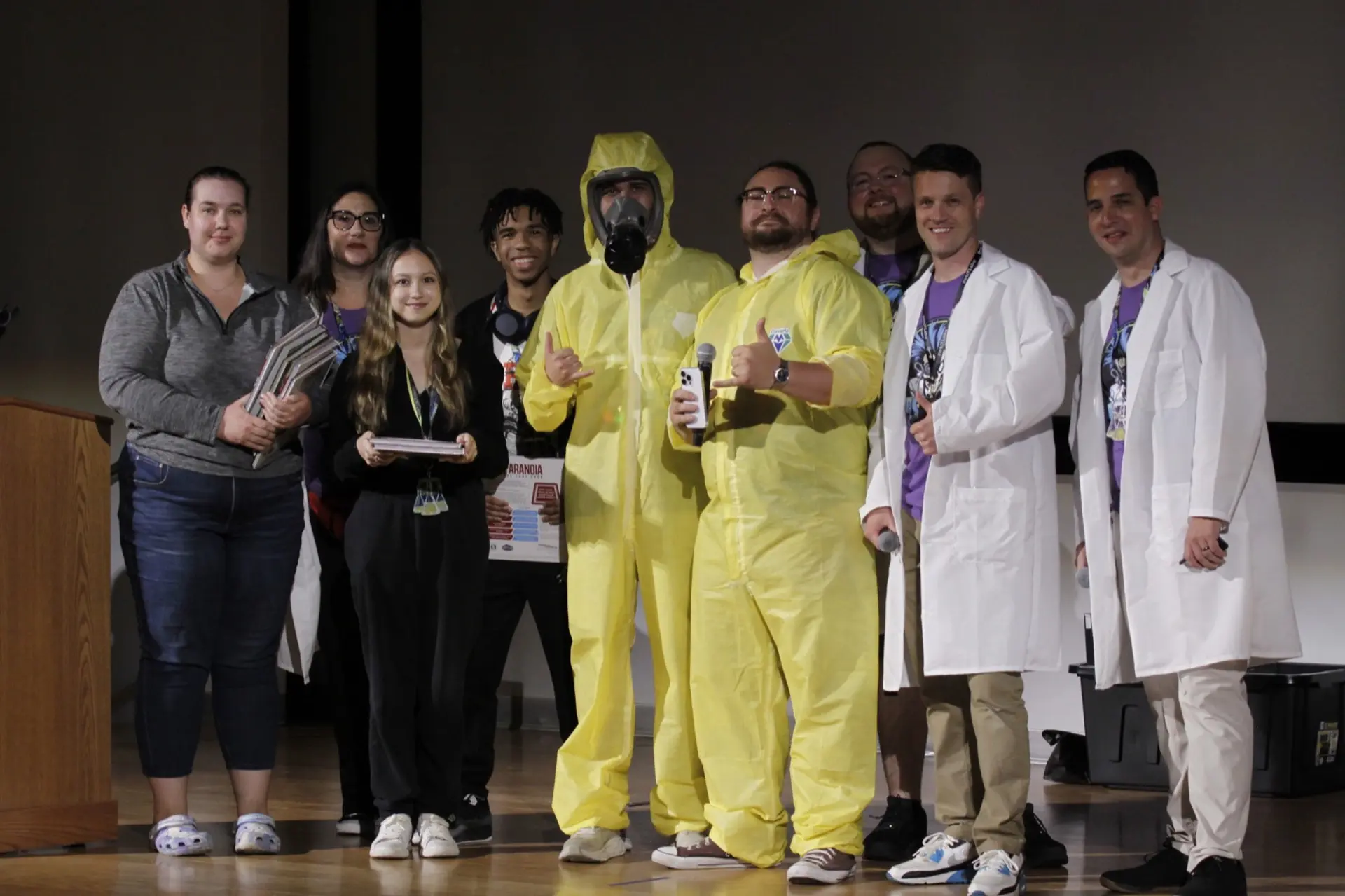 Award ceremony on stage