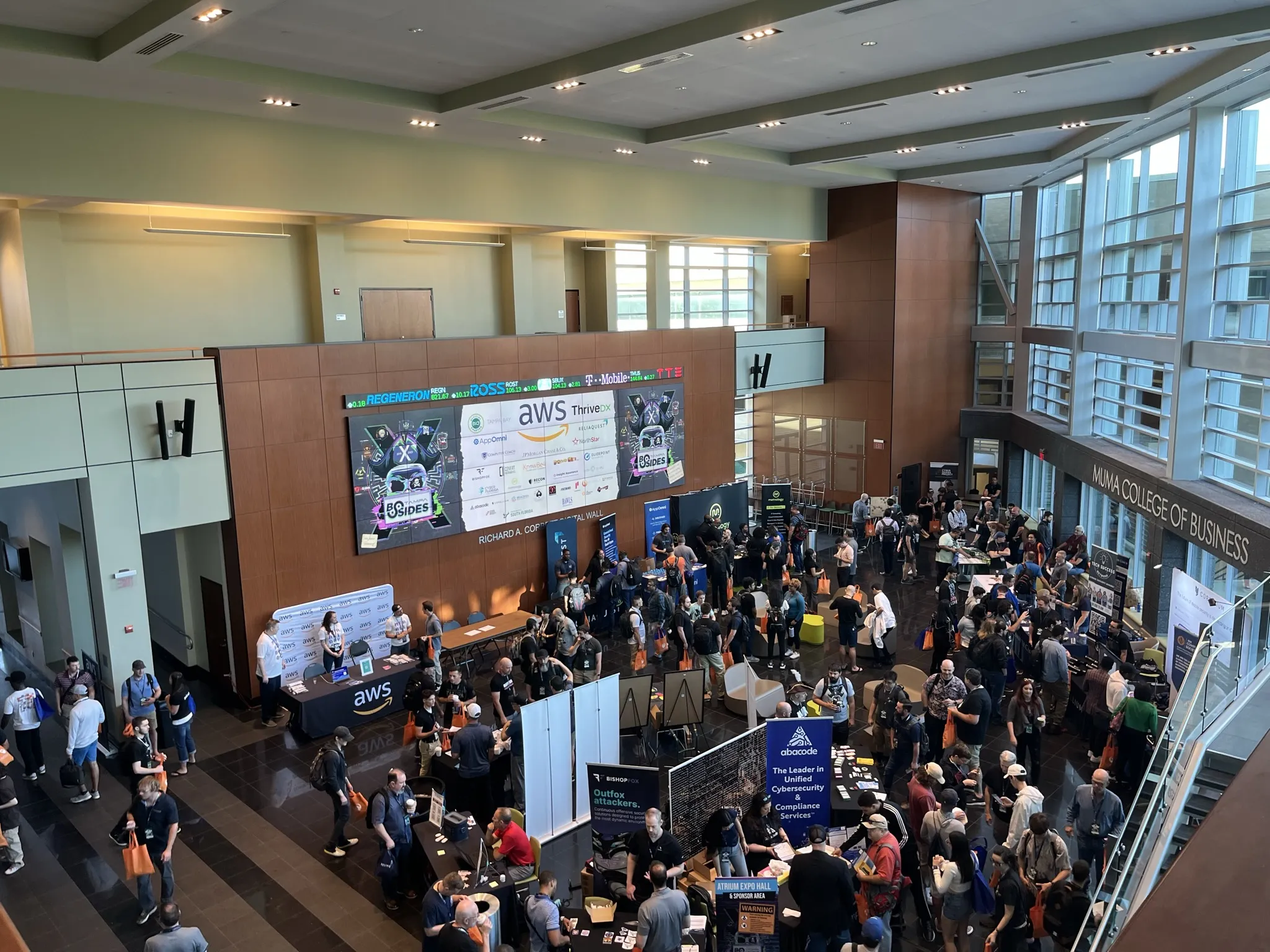 Expo hall during the morning rush