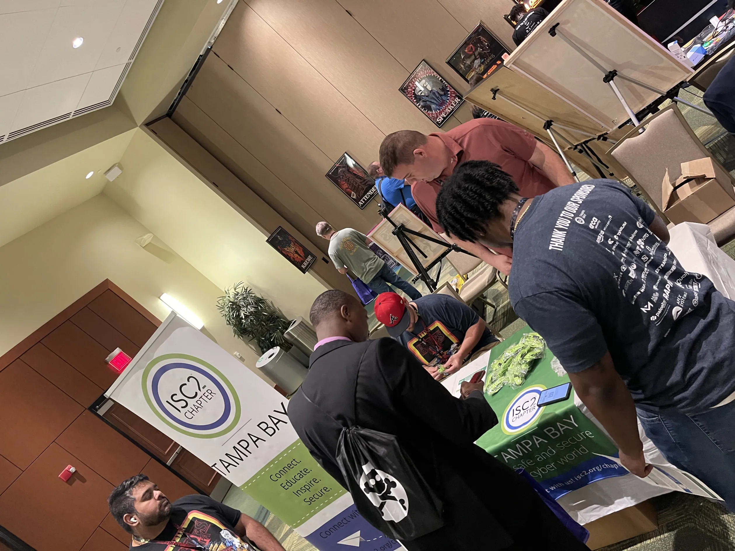 Booth conversations between sessions